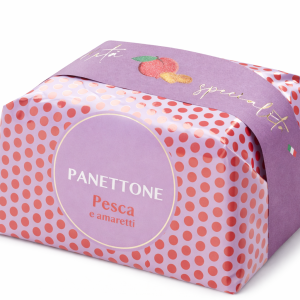 panettone pêche confite et macarons